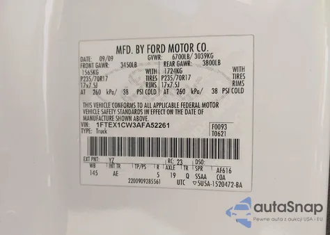 2010 Ford F-150 Stx/Xl from USA, damaged, VIN 1FTEX1CW3AFA52261